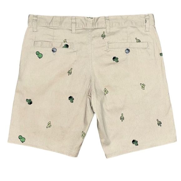 RAW YARN INDUSTRIES KHAKI SHORTS WITH CACTUS PRINT | NEW WITH TAGS | SZ 32 - Picture 3 of 4